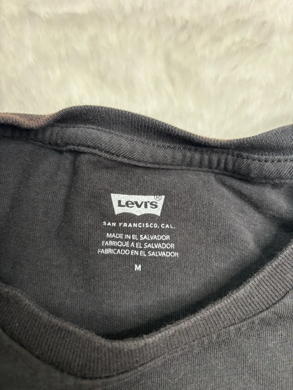 Levi's Black Short Sleeve Tee with Red Graphic Logo